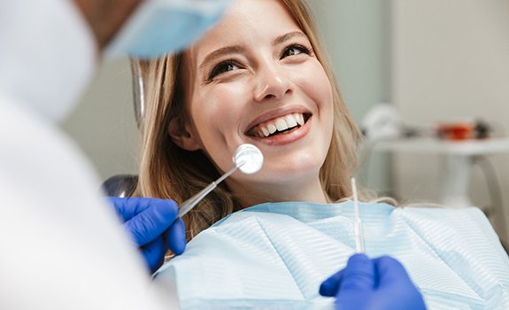 a patient undergoing a dental checkup in Lakewood